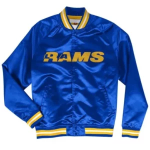 LA Rams Lightweight Royal Satin Jacket
