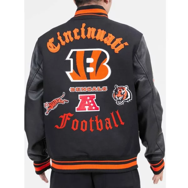Mash Up Cincinnati Bengals Varsity Black Jacket