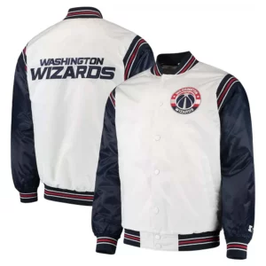 Renegade Washington Wizards White/Navy Satin Jacket