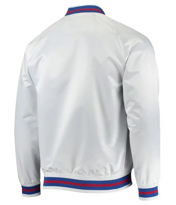 Hardwood Classics Philadelphia 76ers White Full-Snap Raglan Jacket
