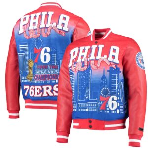 Philadelphia 76ers Pro Standard Remix Varsity Full-Zip Jacket 