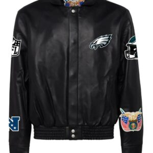 Philadelphia Eagles Leather Black Jacket