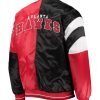 Atlanta Hawks 75th Anniversary Black and Red Satin Full-Snap Jacket