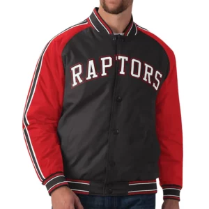 Toronto Raptors Red and Black Striped Jacket