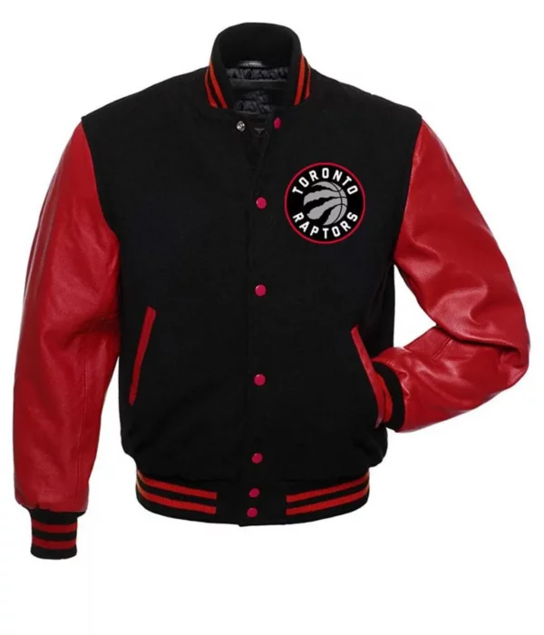 Toronto Raptors NBA Letterman Red and Black Jacket