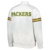 Green Bay Packers The Power Forward Satin White Jacket
