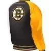 Youth Boston Bruins Black Varsity Satin Jacket