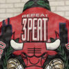 3 Peat Chicago Bulls Leather Jacket