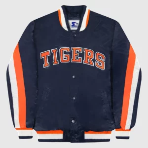Detroit Tigers Varsity Satin Full-Snap Ace Jacket