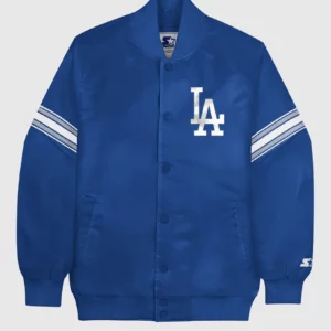 Los Angeles Dodgers Varsity Satin Full-Snap Jacket
