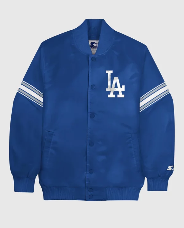 Los Angeles Dodgers Varsity Satin Full-Snap Jacket