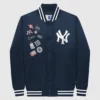 New York Yankees Varsity Satin Full-Snap Jacket
