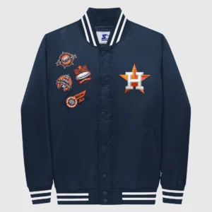 Houston Astros Varsity Satin Full-Snap Jacket