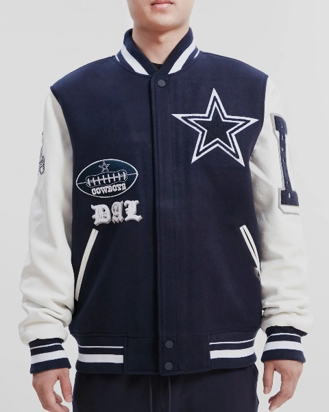 Dallas Cowboys Old English Wool Varsity Jacket