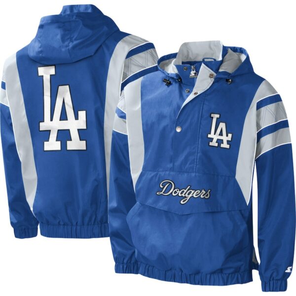 Los Angeles Dodgers Starter Royal Impact Hoodie Half-Zip Jacket