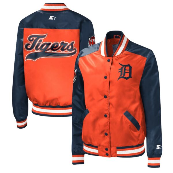 Women's Detroit Tigers Starter Orange The Legend Full-Snap Jacket