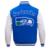 Seattle Seahawks Retro Classic Rib Wool Varsity Jacket