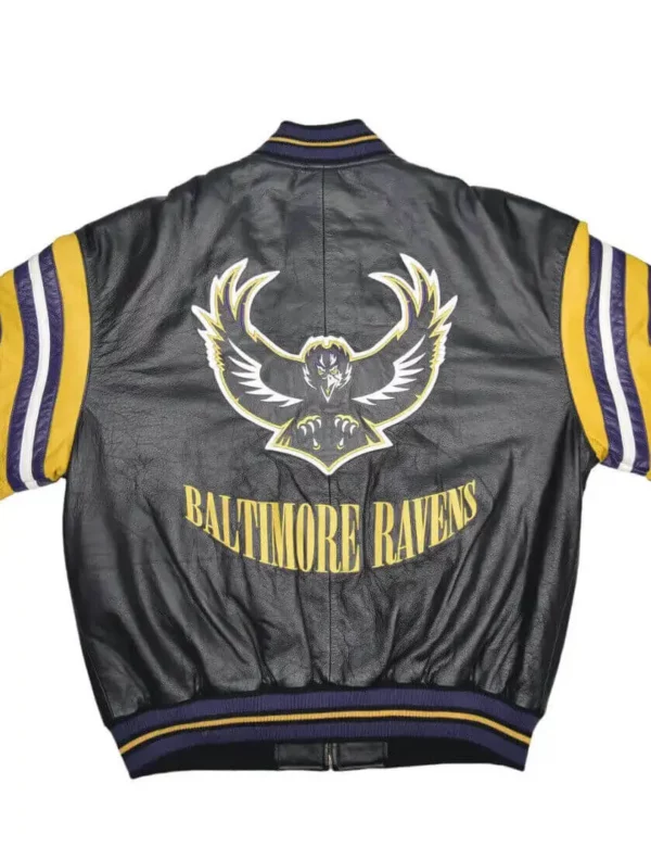 NFL Baltimore Ravens Football Team Leather Jacket