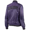 Purple Black Baltimore Ravens NFL Satin Jacket