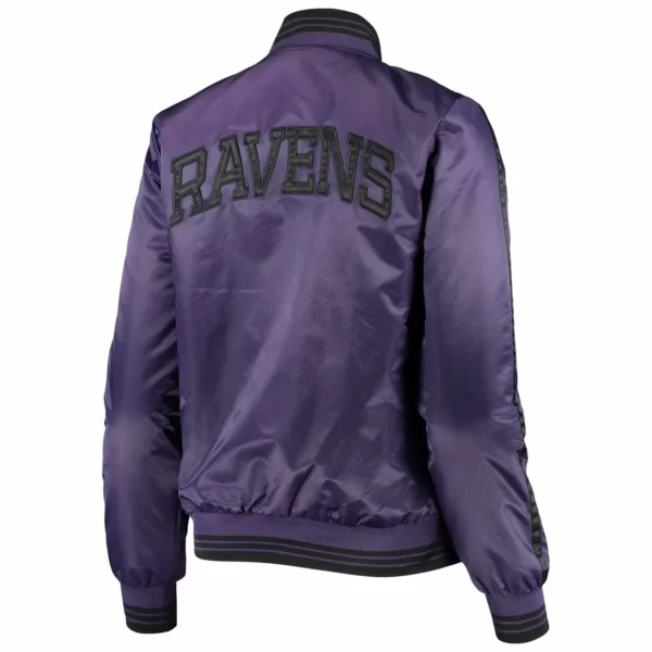 Purple Black Baltimore Ravens NFL Satin Jacket