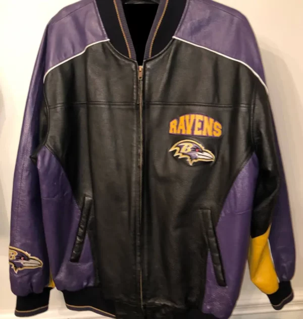 Vintage NFL Baltimore Ravens Leather Jacket