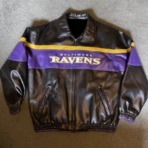 Vtg NFL Baltimore Ravens Football Team Jacket