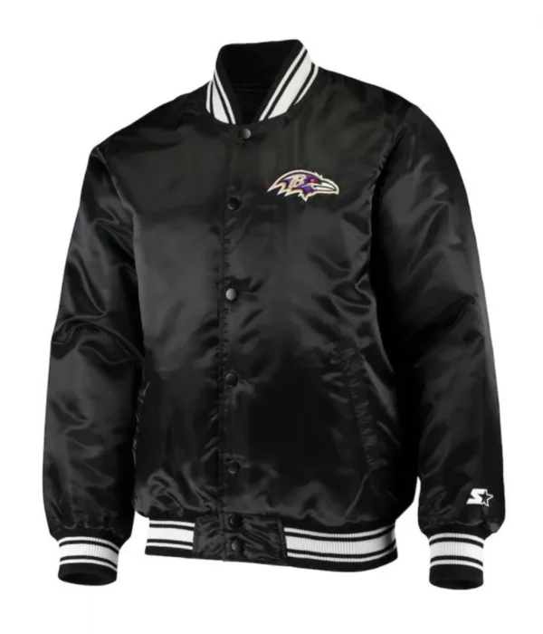 Starter Baltimore Ravens Bomber Satin Jacket