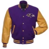 Varsity Baltimore Ravens Purple and Yellow Jacket