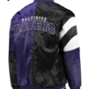 Varsity Baltimore Ravens Full-Snap Satin Jacket