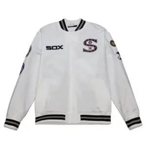 Chicago White Sox City Collection White Varsity Satin Jacket