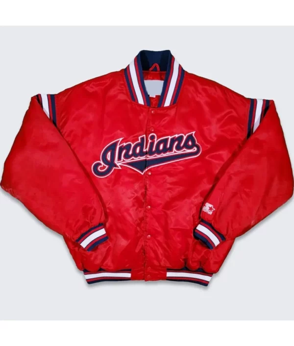 90’s Cleveland Indians Red Bomber Jacket | LA Jacket