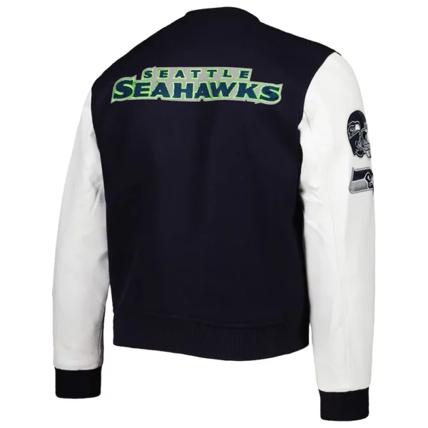 Varsity Navy/White College Seattle Seahawks Jacket