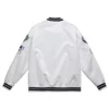 NY Yankees City Collection White Varsity Satin Jacket