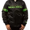 Seattle Seahawks Starter Bomber Black Jacket