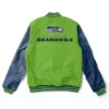 Seattle Seahawks Light Green and Blue Varsity Jacket