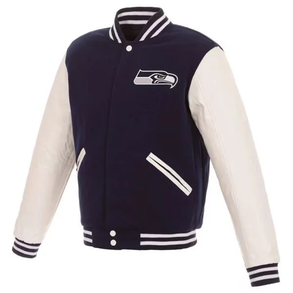 Navy/White Seattle Seahawks Varsity Jacket