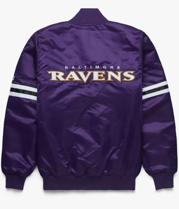 Starter Bomber Baltimore Ravens Purple Satin Jacket