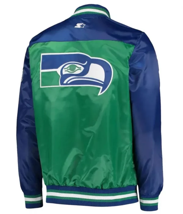 Seattle Seahawks Starter Blue and Green Jacket