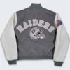 80’s LA Raiders Varsity Gray and Cream Jacket
