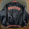 Black Vintage MLB Boston Red Sox Satin Jacket