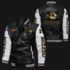 Black White Missouri Tigers Leather Jacket