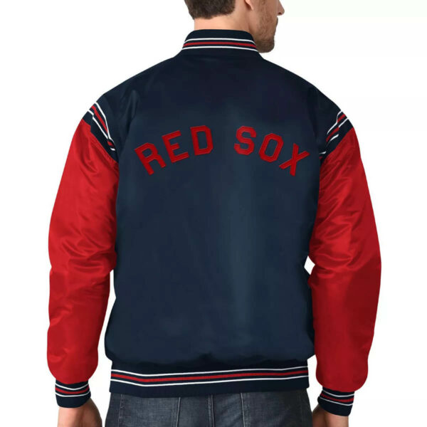 Boston Red Sox Navy&Red Varsity Satin Jacket