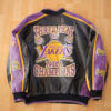 LA Lakers NBA Champions 3-Peat Leather Jacket