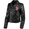 MLB Black Boston Red Sox Leather Jacket