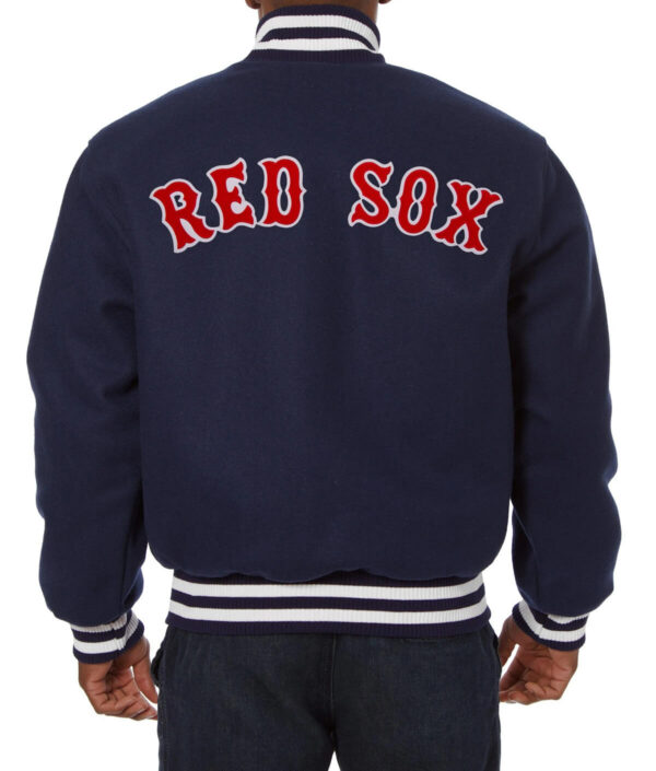 MLB Navy Blue Boston Red Sox Wool Jacket