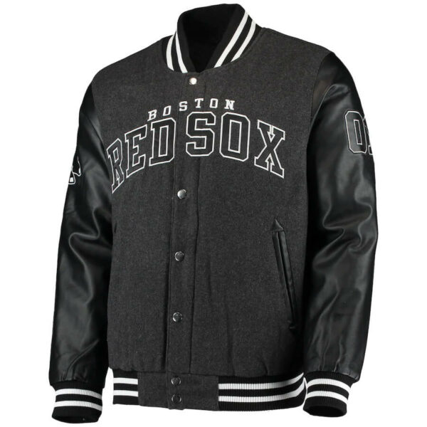 MLB Team Boston Red Sox Black Varsity Jacket