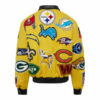 NFL Collage Yellow Jeff Hamilton Wool Jacket