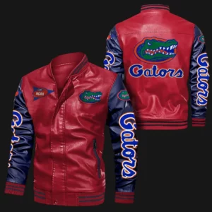 Red Blue Florida Gators Leather Jacket