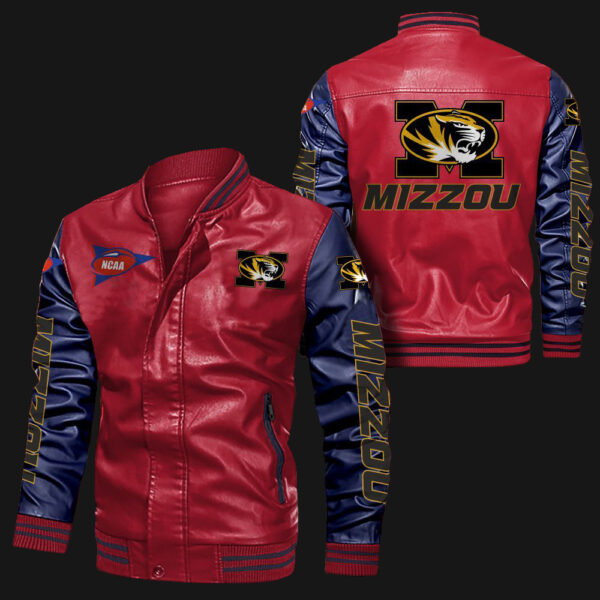 Red Blue Missouri Tigers Leather Jacket