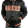 San Francisco 49ears Black Varsity Jacket